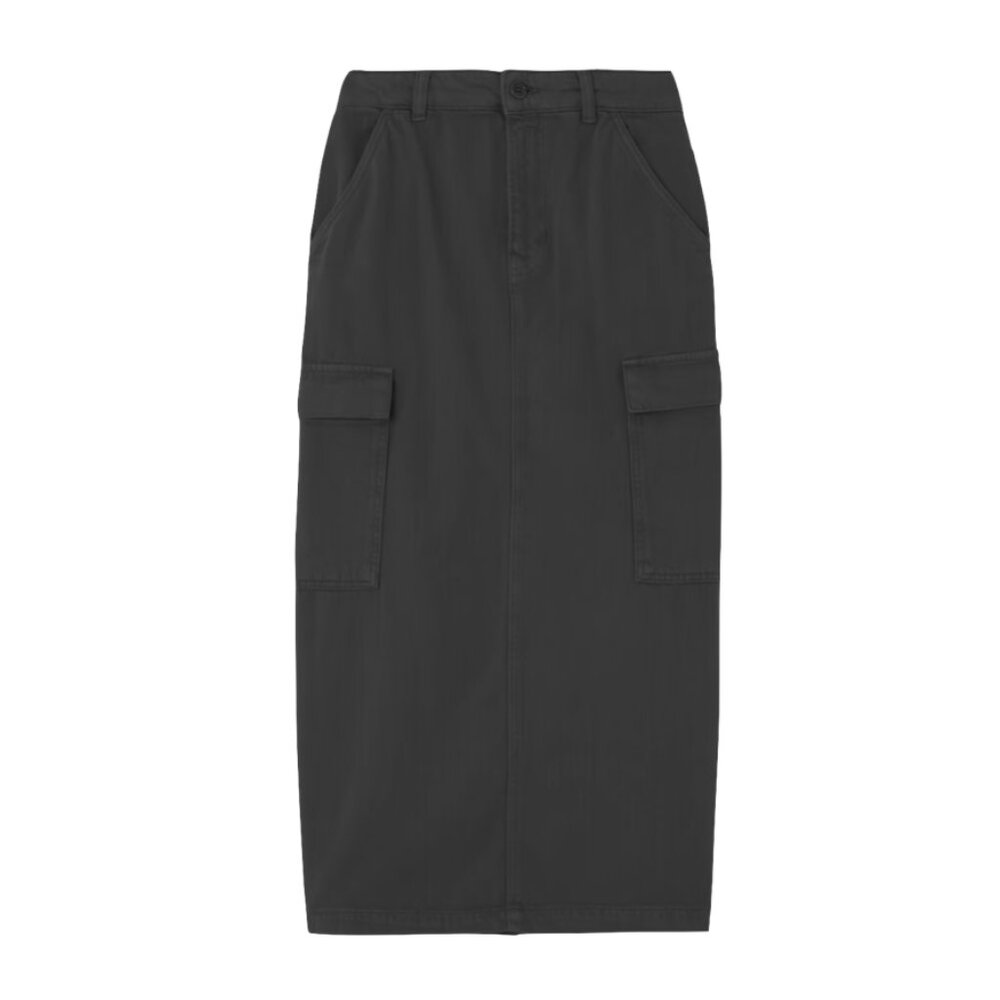 Reformation Black Maggi Cargo Midi Skirt